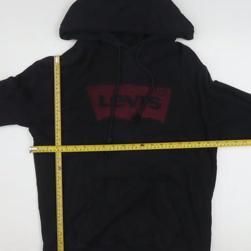 Levi's Men's Black Pullover Hoodie Small Classic Logo Cotton
