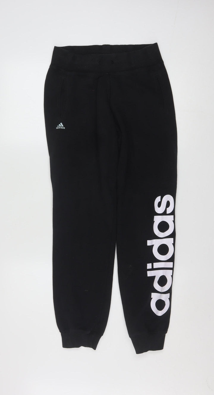 Adidas Women Black Jogger Trousers S Sport Essentials Climalite