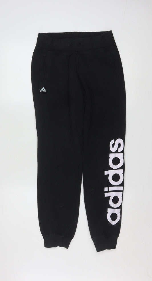 Adidas Women Black Jogger Trousers S Sport Essentials Climalite