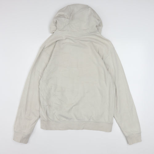 Nike Mens Beige Pullover Hoodie Small Cotton Blend Classic Fit