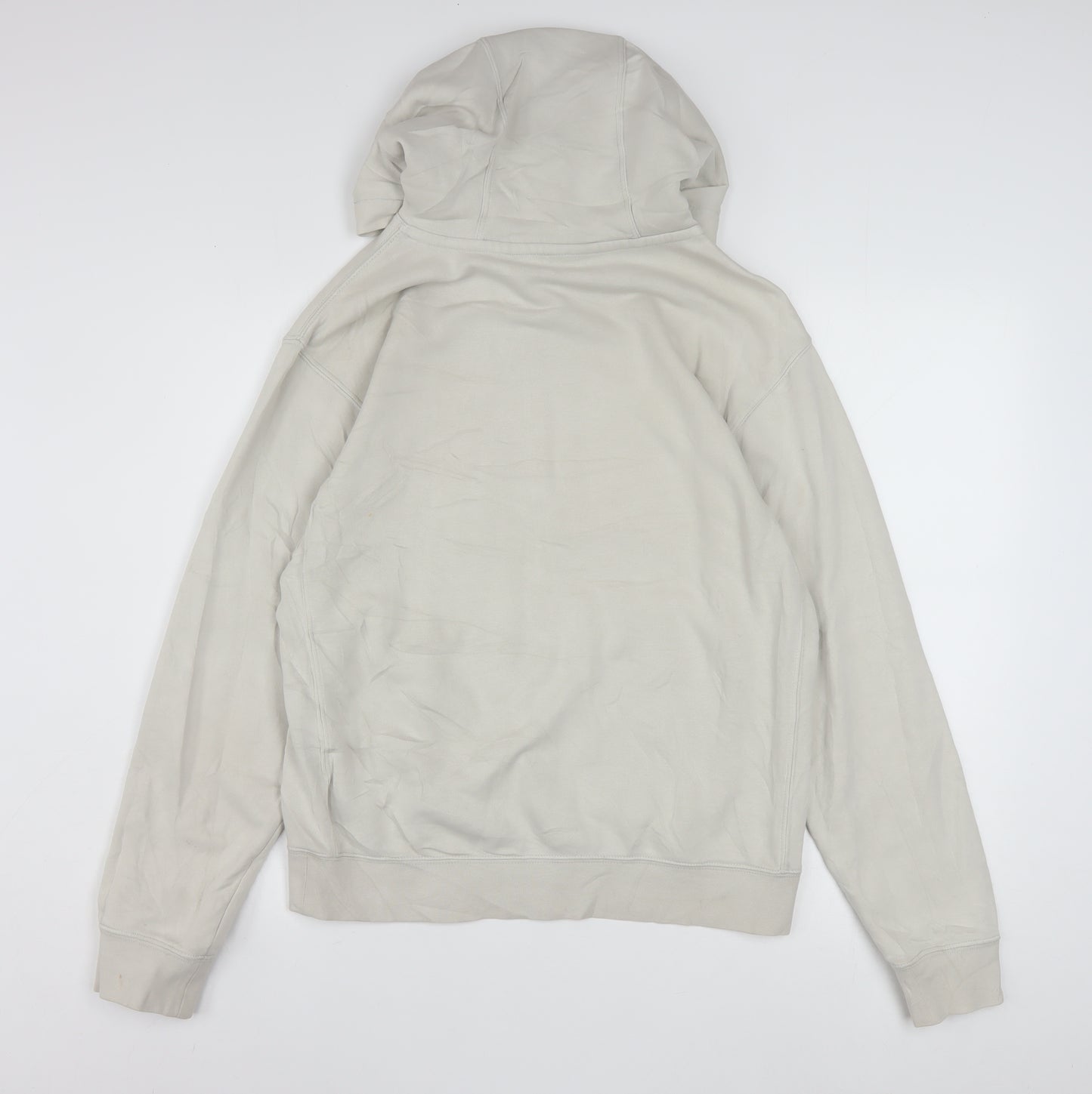 Nike Mens Beige Pullover Hoodie Small Cotton Blend Classic Fit