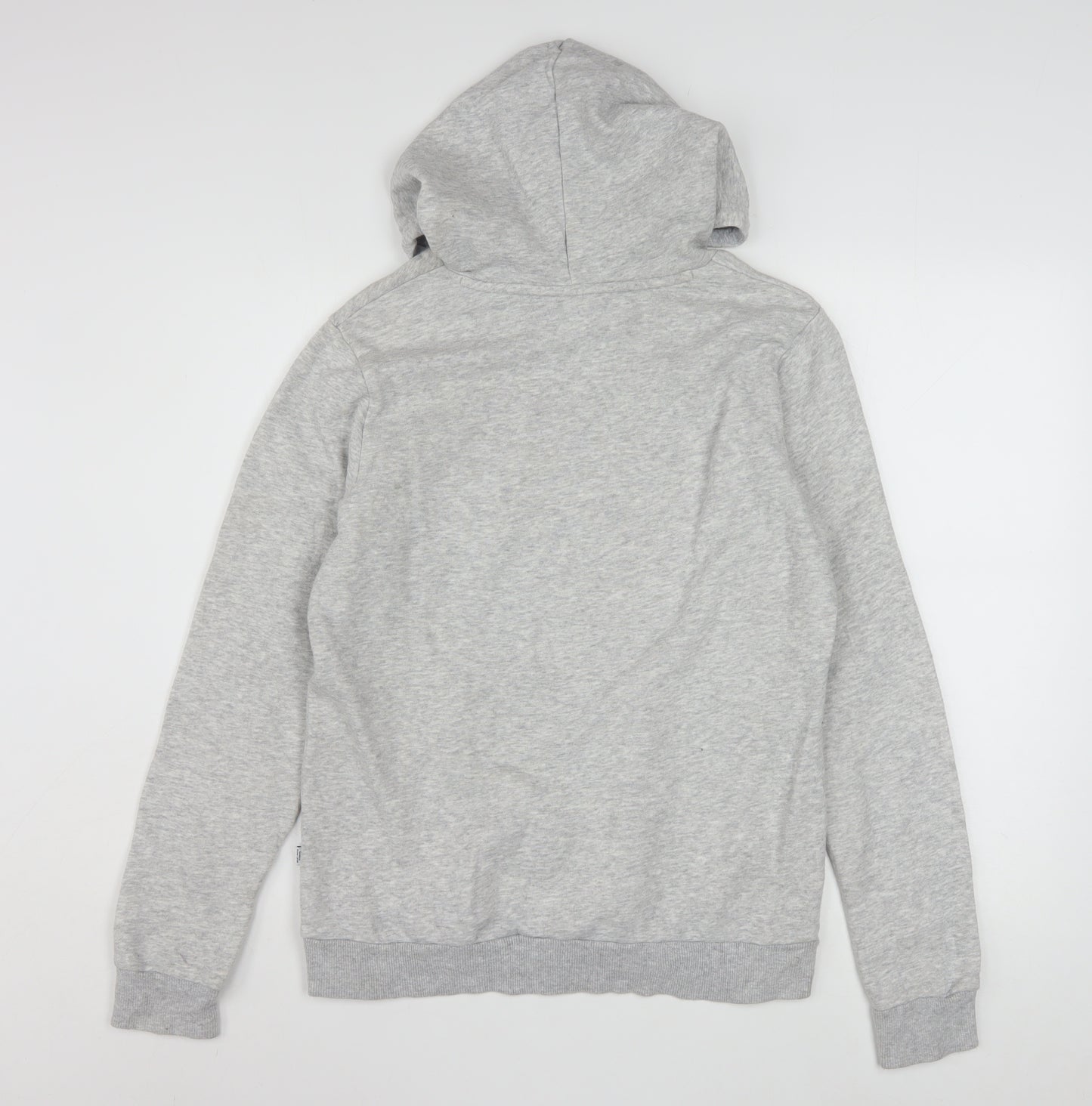 Puma Women Grey Pullover Hoodie Size 14 Graphic Logo Hooded Sweatshirt