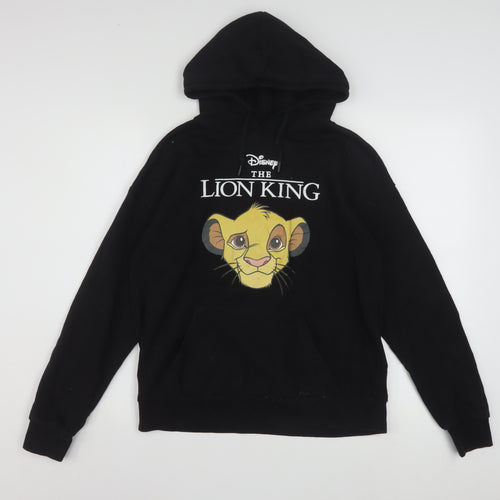 Disney The Lion King Black Hoodie Women XS Pullover Hooded Sweatshirt