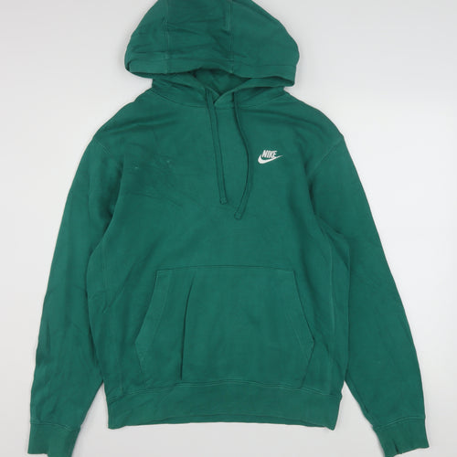 Nike Men's Green Pullover Hoodie Small Cotton Sportswear