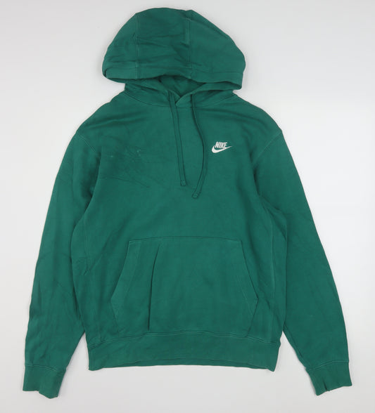 Nike Men's Green Pullover Hoodie Small Cotton Sportswear