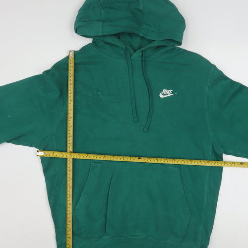 Nike Men's Green Pullover Hoodie Small Cotton Sportswear