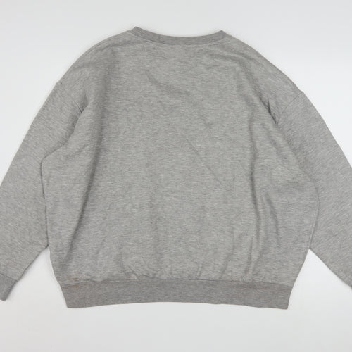 Disney Women’s Grey Mickey & Minnie Mouse XL Pullover Sweatshirt