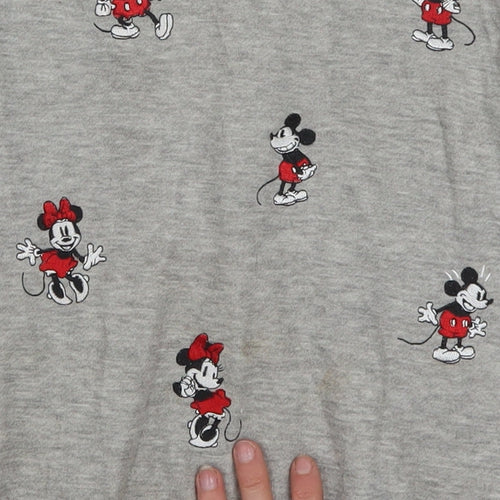 Disney Women’s Grey Mickey & Minnie Mouse XL Pullover Sweatshirt