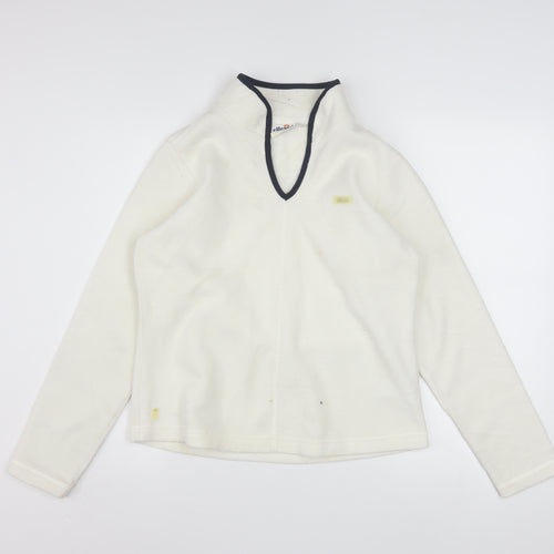 Ellesse Womens White Fleece Pullover Sweatshirt Size 12