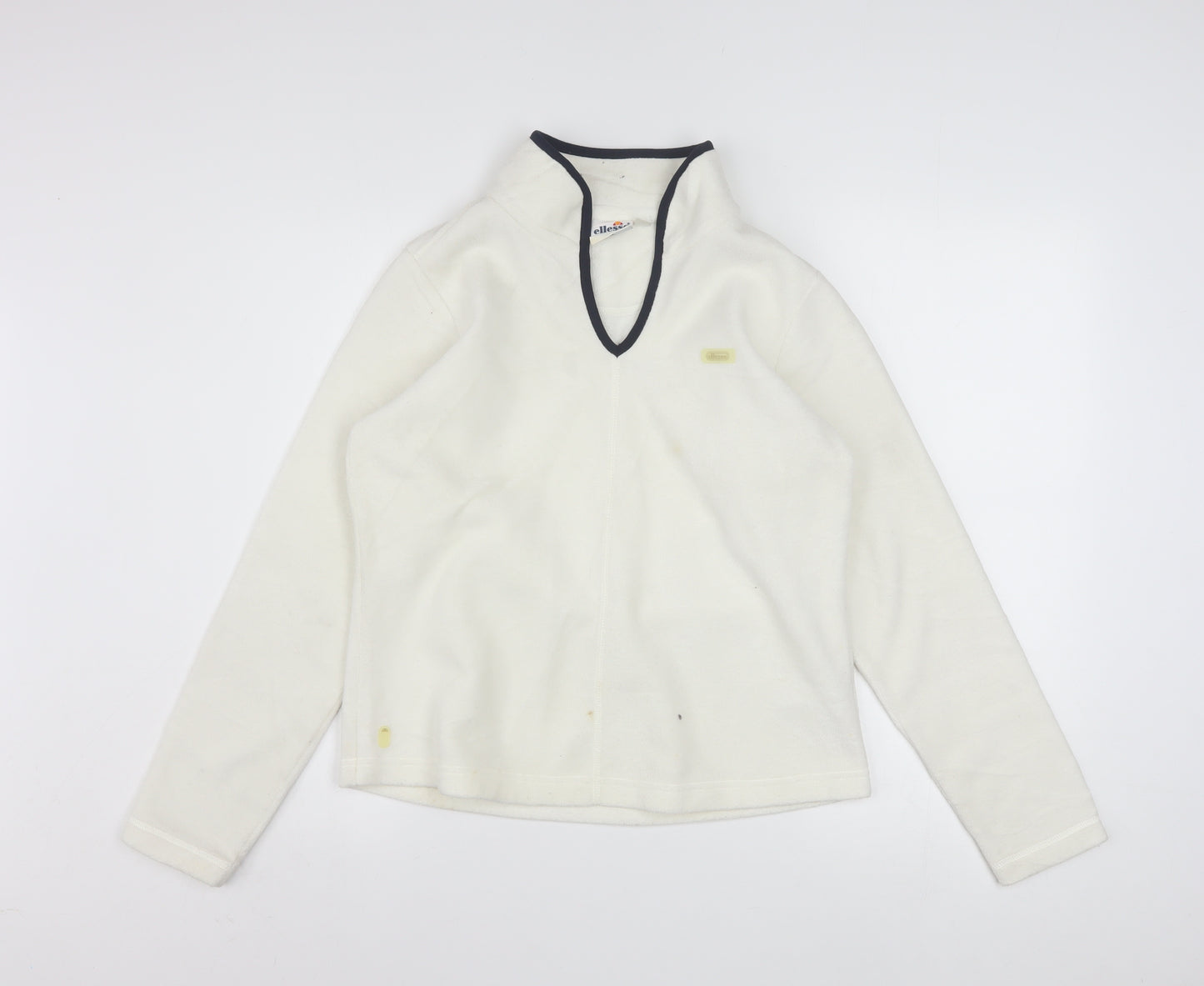 Ellesse Womens White Fleece Pullover Sweatshirt Size 12