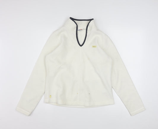 Ellesse Womens White Fleece Pullover Sweatshirt Size 12