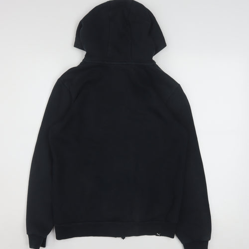 Puma Boys Black Full Zip Hoodie 11-12 Years Fleece Sweatshirt