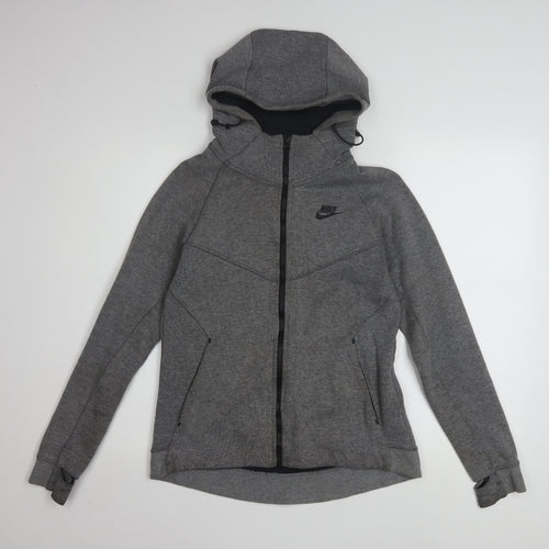 Nike Women’s Grey Full Zip Hoodie Small Hooded Sportswear