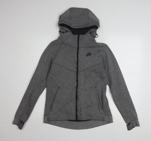 Nike Women’s Grey Full Zip Hoodie Small Hooded Sportswear