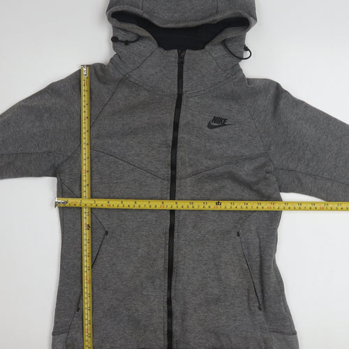 Nike Women’s Grey Full Zip Hoodie Small Hooded Sportswear