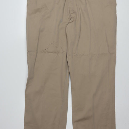 Lee Men's Beige Chino Trousers 40x32 Regular Fit Cotton Blend