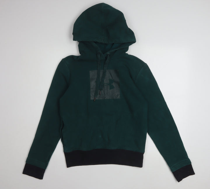 Under Armour Women’s Green XS Pullover Hoodie with Logo Print