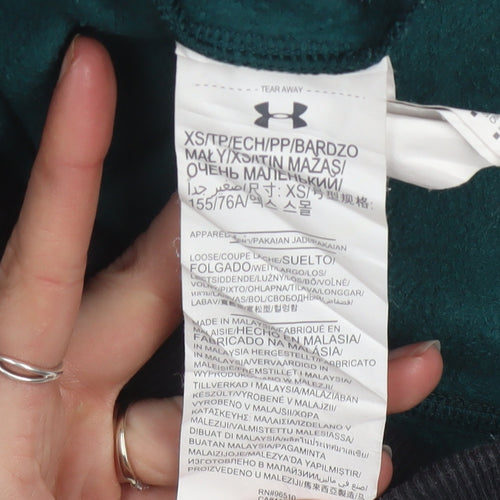 Under Armour Women’s Green XS Pullover Hoodie with Logo Print