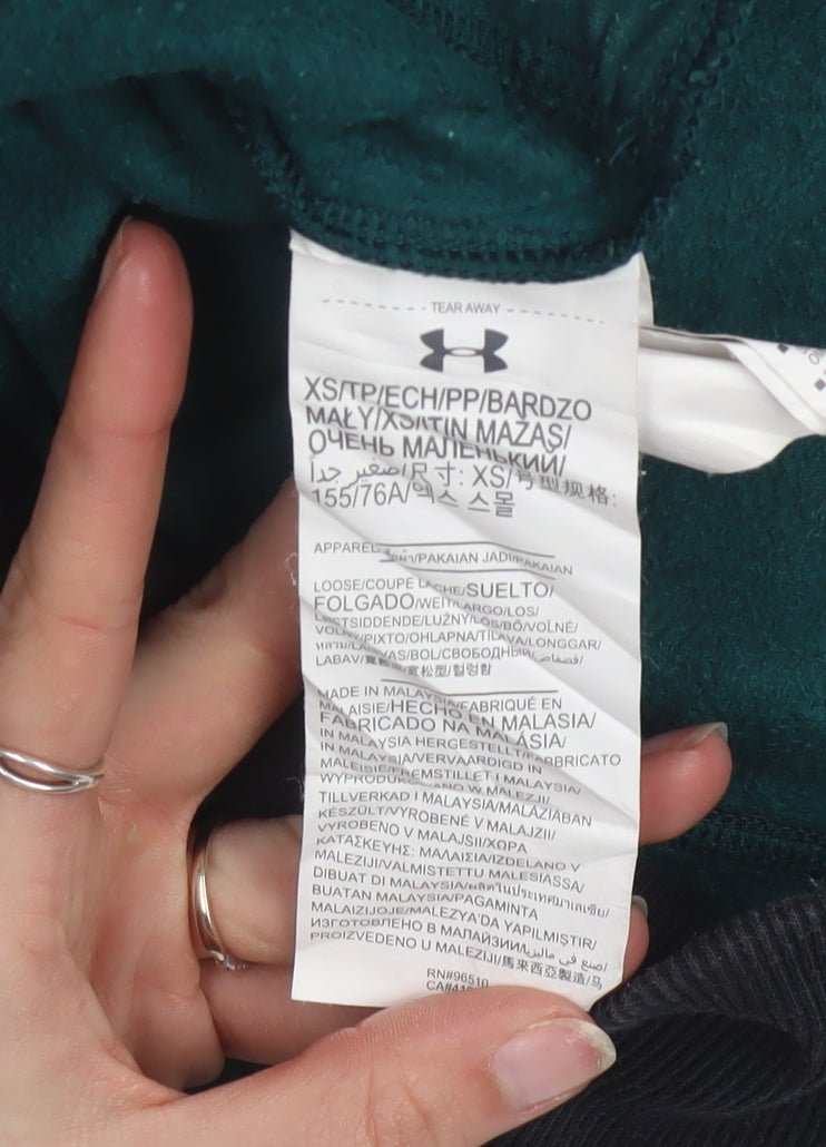 Under Armour Women’s Green XS Pullover Hoodie with Logo Print