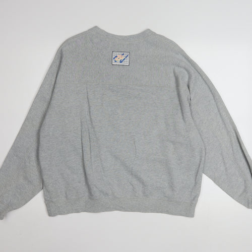 Nike Women’s Grey Graphic Pullover Sweatshirt Small Relaxed Fit