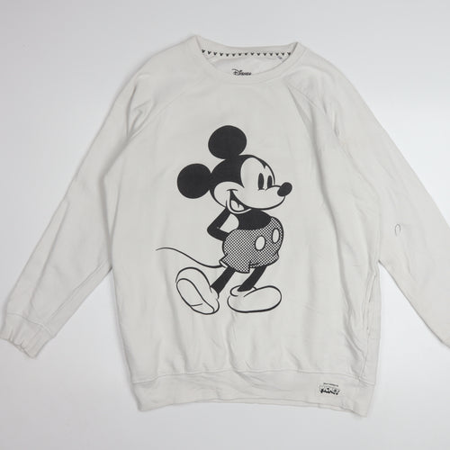Disney Reserved Women's White Mickey Mouse Sweatshirt Size S
