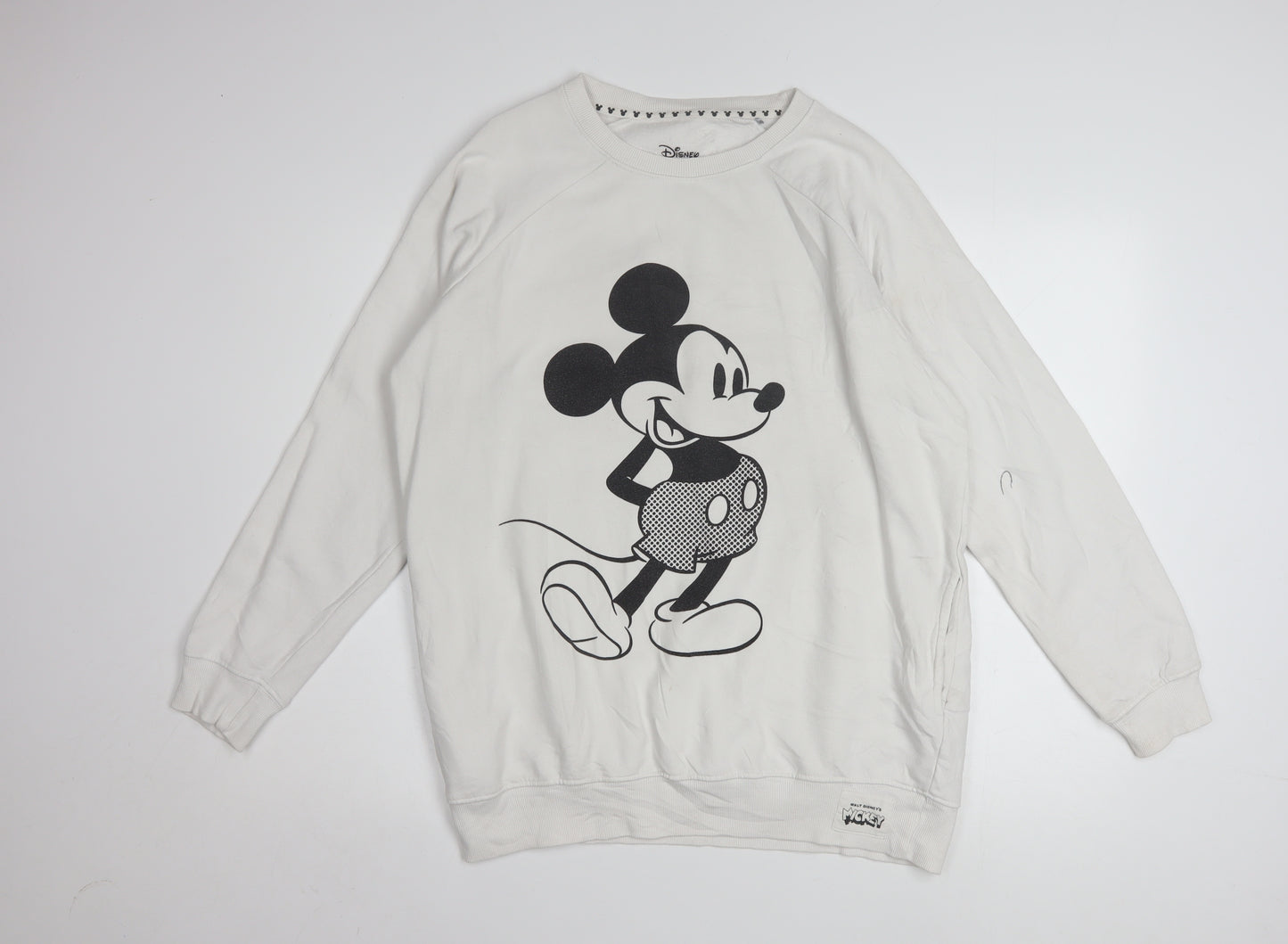 Disney Reserved Women's White Mickey Mouse Sweatshirt Size S