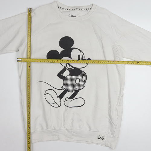 Disney Reserved Women's White Mickey Mouse Sweatshirt Size S