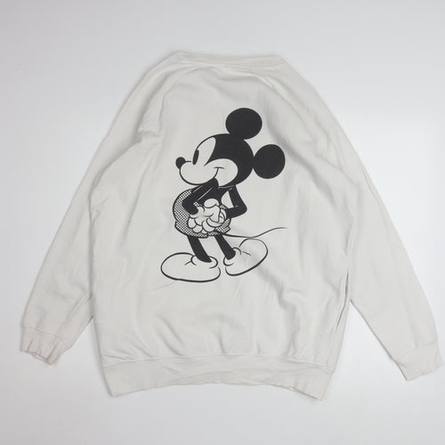 Disney Reserved Women's White Mickey Mouse Sweatshirt Size S