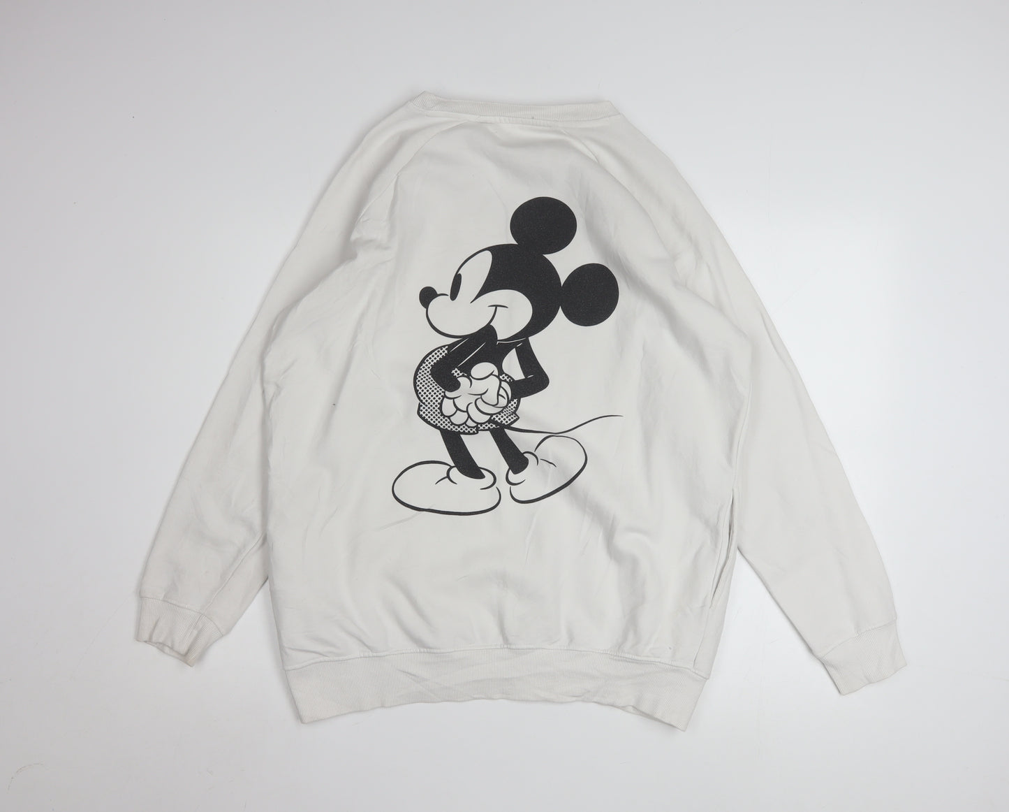 Disney Reserved Women's White Mickey Mouse Sweatshirt Size S