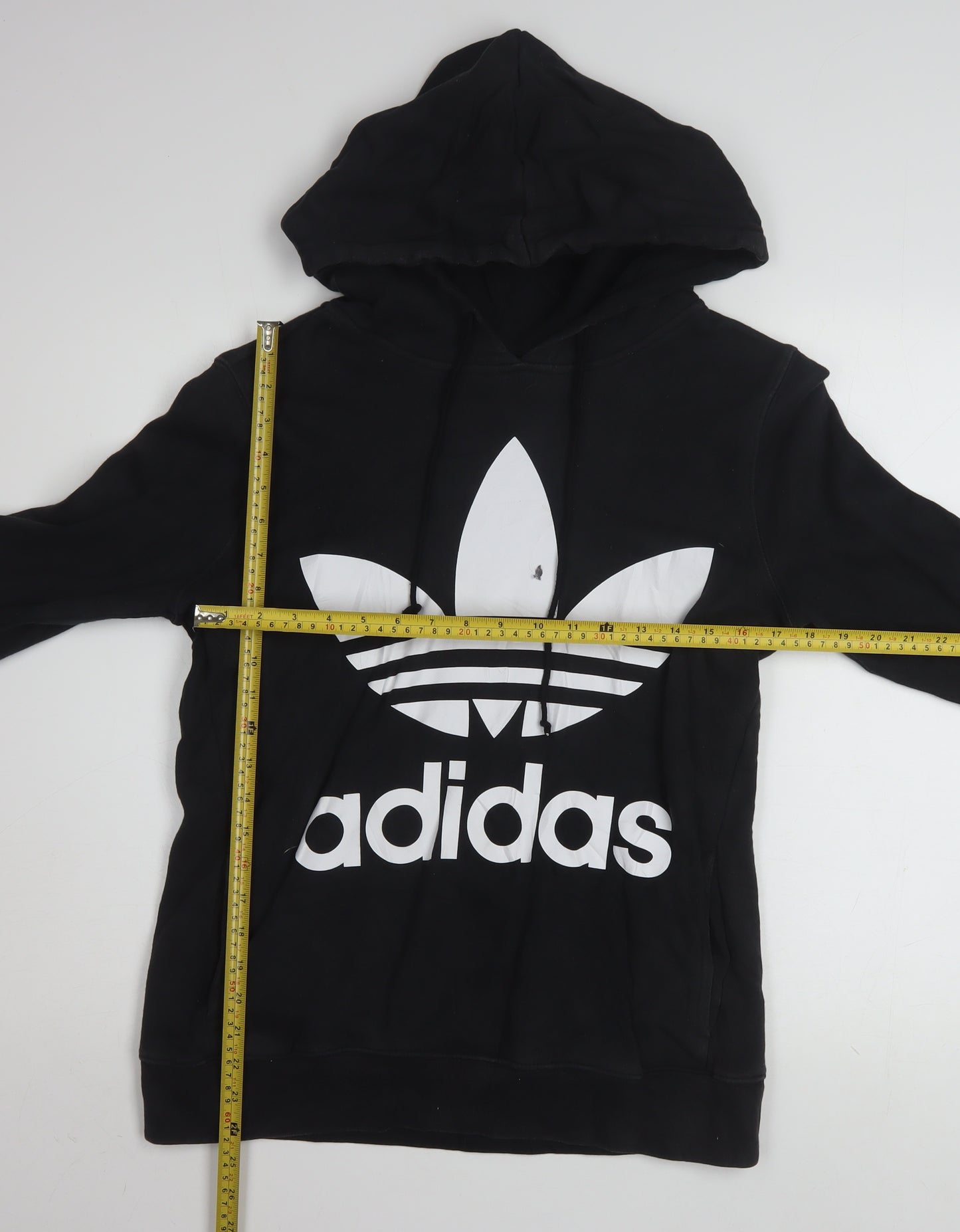 Adidas Womens Black Hoodie Size 10 Pullover Hooded Sweatshirt