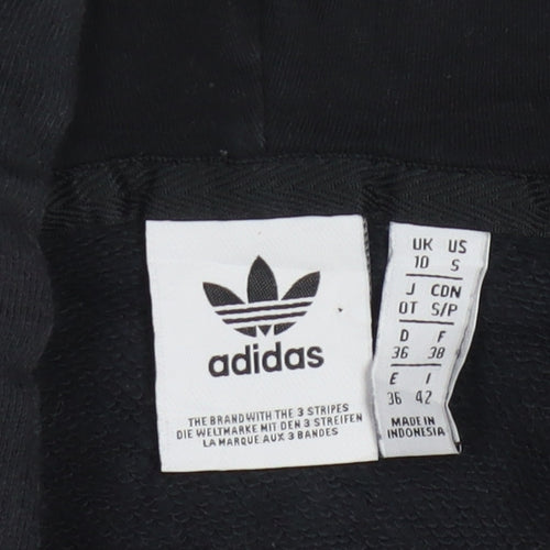 Adidas Womens Black Hoodie Size 10 Pullover Hooded Sweatshirt