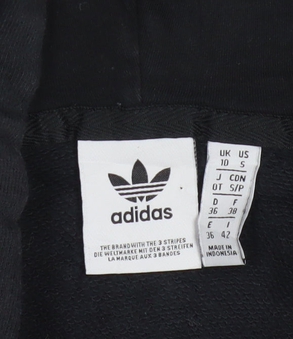 Adidas Womens Black Hoodie Size 10 Pullover Hooded Sweatshirt