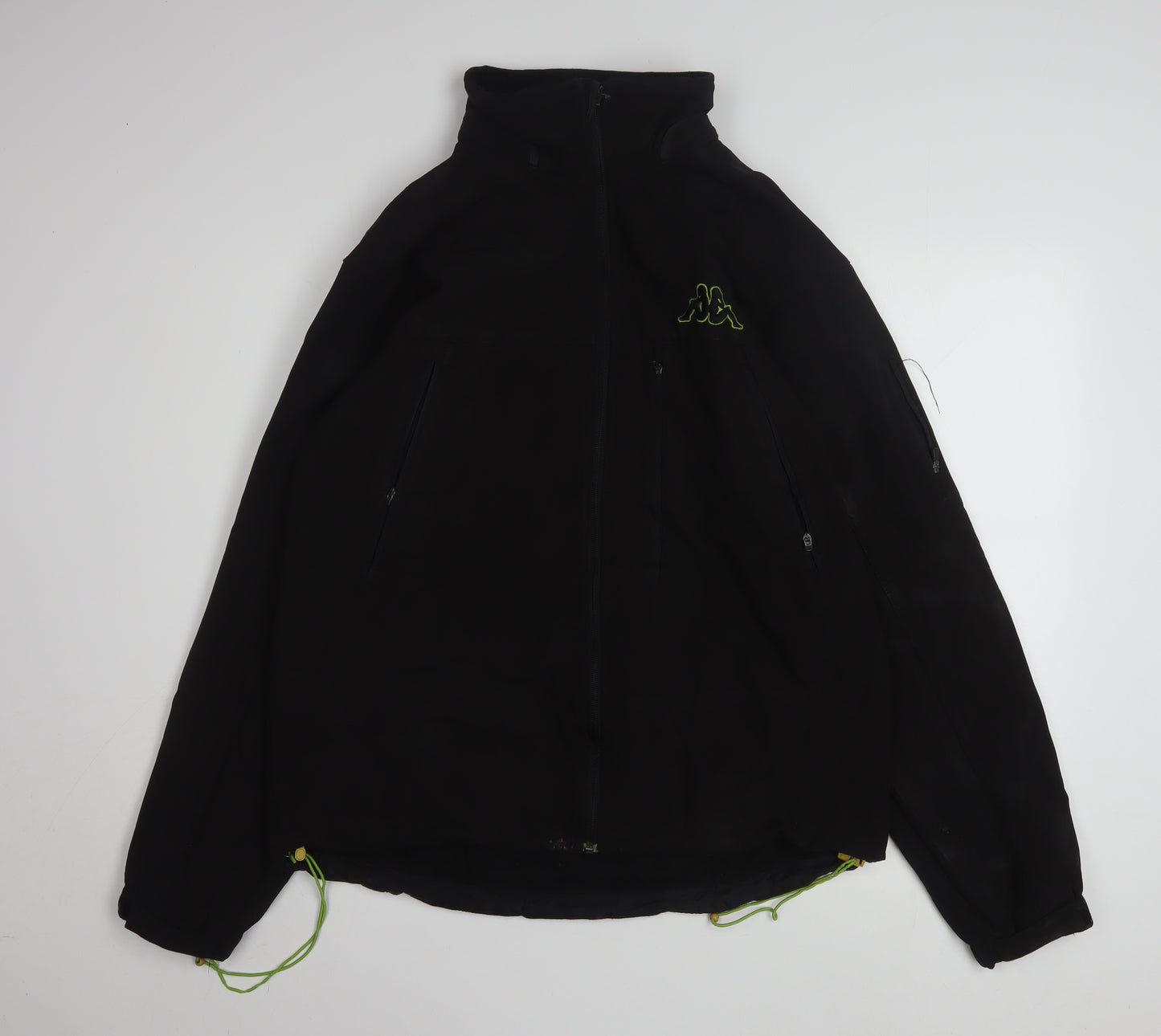 Kappa Men's Black XL Softshell Full Zip Jacket Windproof Waterproof