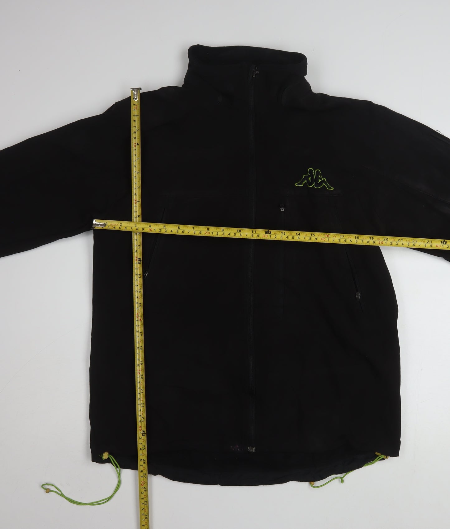 Kappa Men's Black XL Softshell Full Zip Jacket Windproof Waterproof