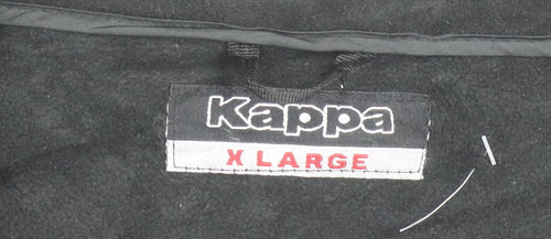 Kappa Men's Black XL Softshell Full Zip Jacket Windproof Waterproof