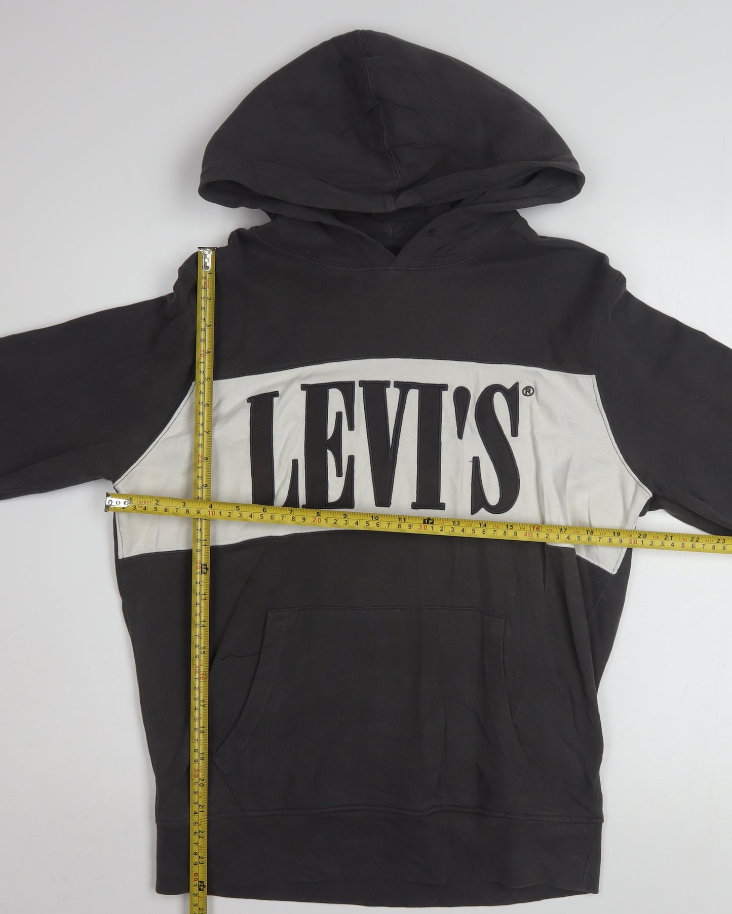 Levi's Men's Black Pullover Hoodie Small Logo Graphic Cotton