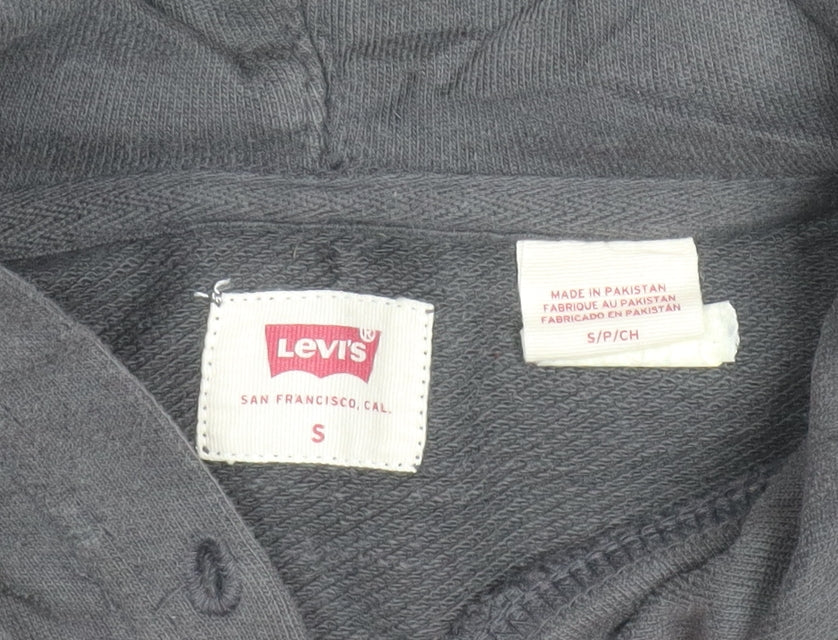 Levi's Men's Black Pullover Hoodie Small Logo Graphic Cotton