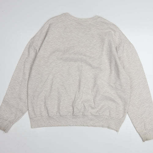 Disney Women Beige Dumbo Sweatshirt Size M 12/14 Crew Neck Pullover