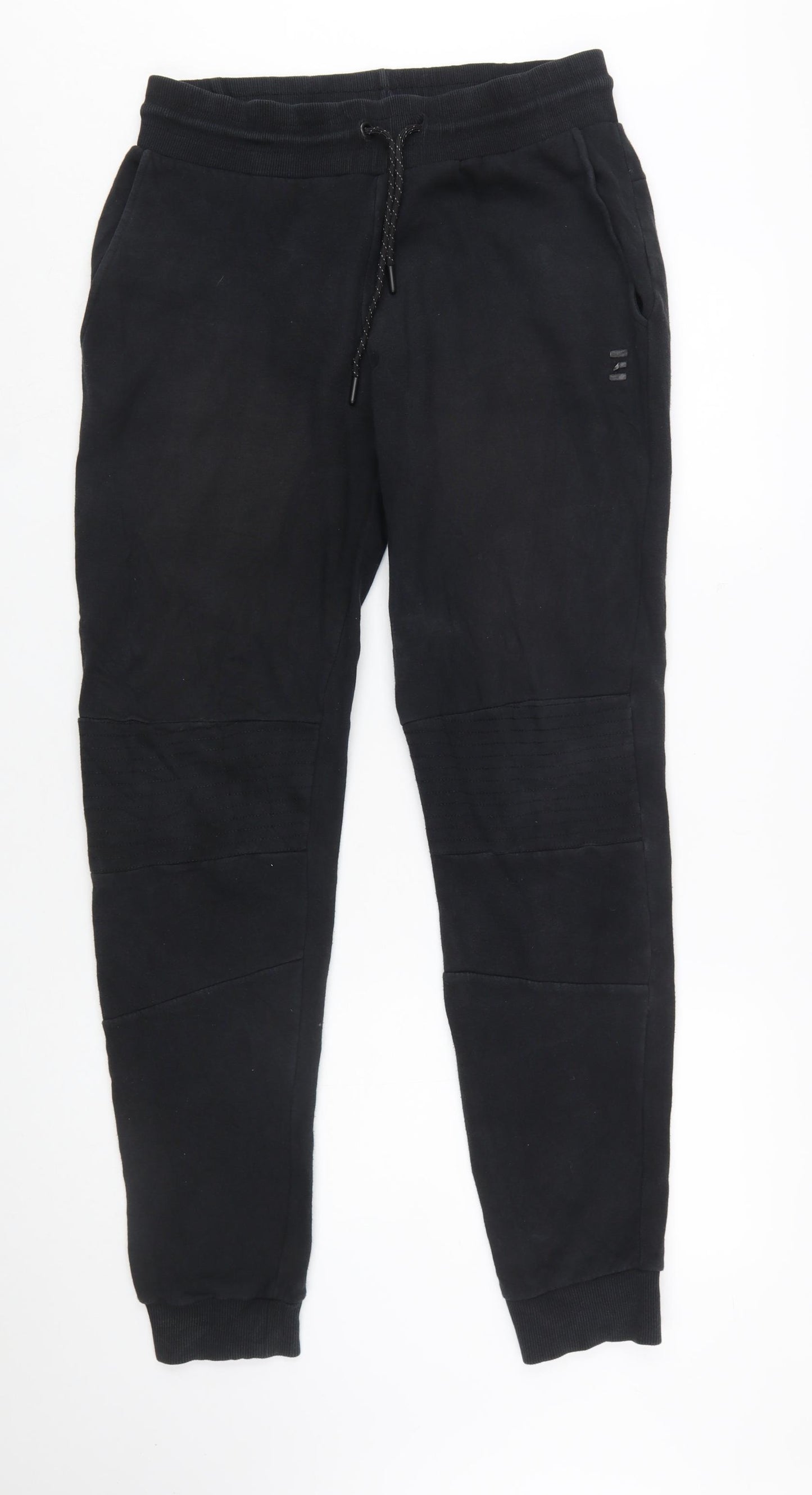 PRO-TEK Men's Black Jogger Trousers Size M Cotton Blend