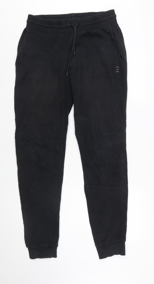 PRO-TEK Men's Black Jogger Trousers Size M Cotton Blend