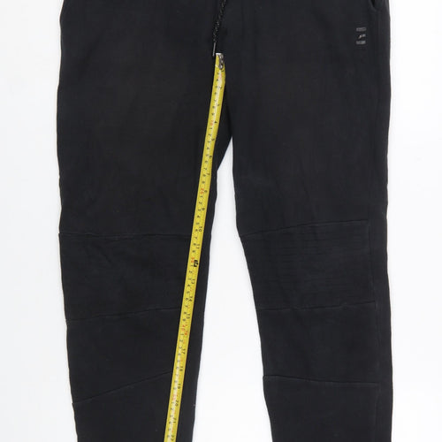 PRO-TEK Men's Black Jogger Trousers Size M Cotton Blend