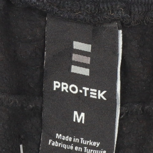 PRO-TEK Men's Black Jogger Trousers Size M Cotton Blend