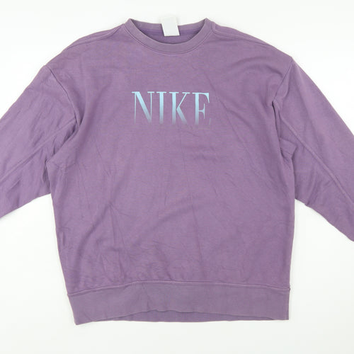 Nike Womens Purple Dri-Fit Pullover Sweatshirt Size S