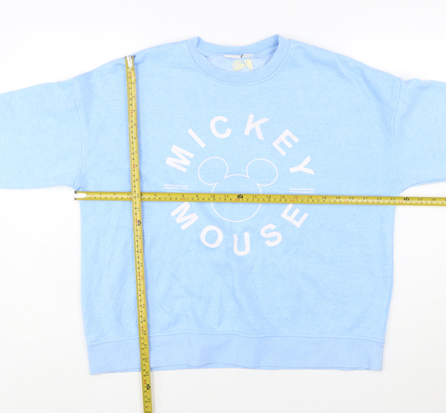 Disney Women Blue Mickey Mouse Pullover Sweatshirt Size M 12/14
