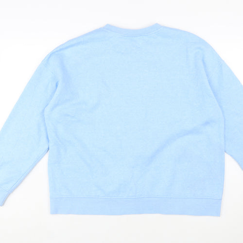 Disney Women Blue Mickey Mouse Pullover Sweatshirt Size M 12/14