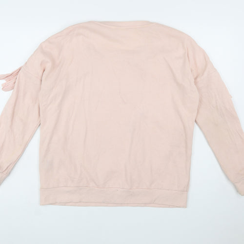Disney Minnie Mouse Women's Pink Pullover Sweatshirt Size 12/14