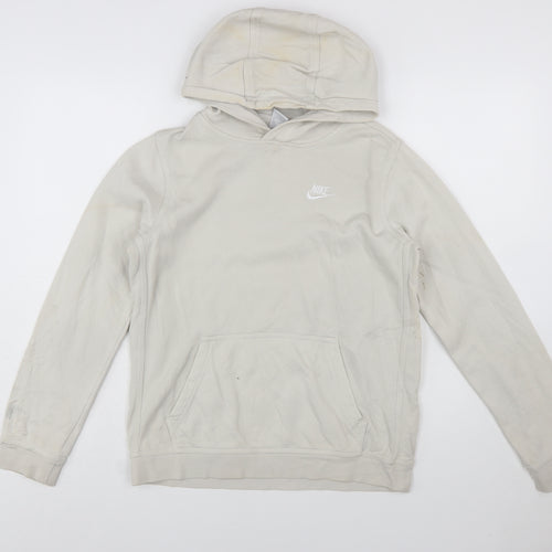 Nike Boys Beige Pullover Hoodie XL (158-170cm) Fleece Cotton Blend