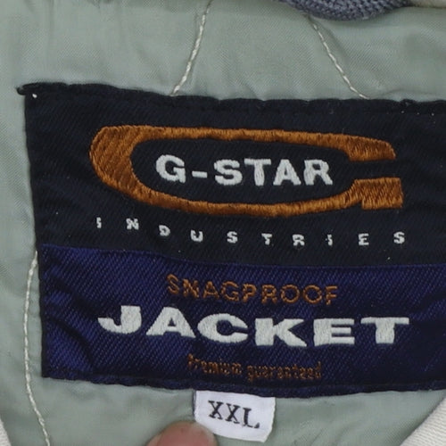 G-Star Men's Beige 2XL Full Zip Cotton Casual Jacket