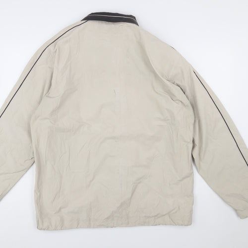 Champion Men's Beige 2XL Windbreaker Jacket Full Zip Lightweight