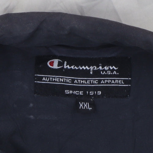 Champion Men's Beige 2XL Windbreaker Jacket Full Zip Lightweight